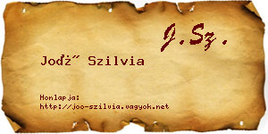 Joó Szilvia névjegykártya