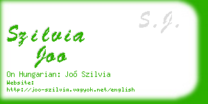 szilvia joo business card